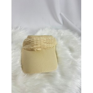 11LAN-01 BEGE*CX400 CHAPÉU COM ABA E SEM COPA TIPO VISEIRA