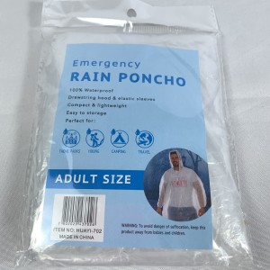 HUAYI-702*CX300 CAPA DE CHUVA DESCARTÁVEL UNISSEX